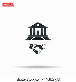 Banking agreement vector icon
