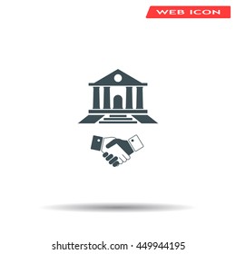 Banking agreement vector icon