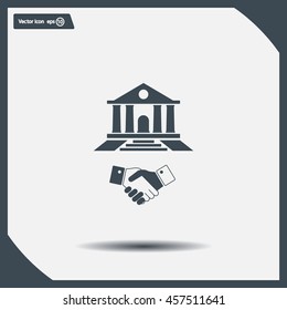 Banking agreement vector icon