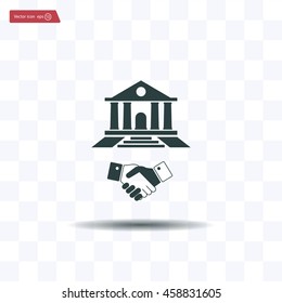 Banking agreement vector icon