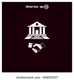 Banking agreement vector icon