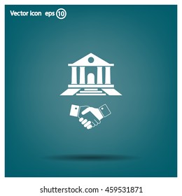 Banking agreement vector icon