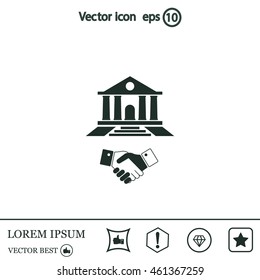 Banking agreement vector icon