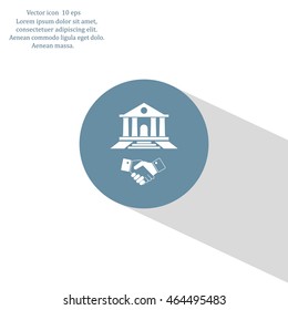 Banking agreement vector icon