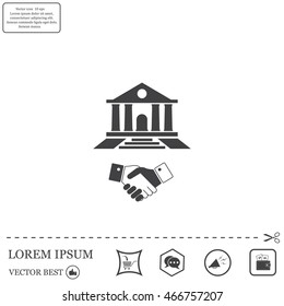 Banking agreement vector icon
