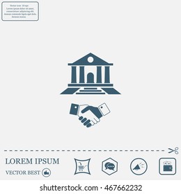 Banking agreement vector icon