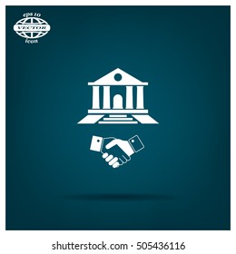 Banking agreement vector icon