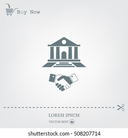 Banking agreement vector icon