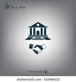 Banking agreement vector icon