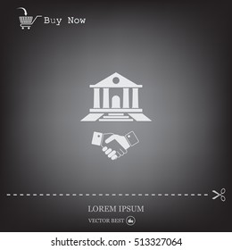Banking agreement vector icon