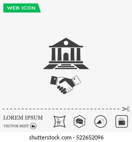 Banking agreement vector icon