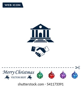 Banking agreement vector icon