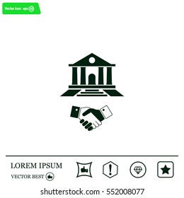 Banking agreement vector icon
