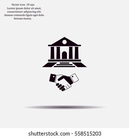 Banking agreement vector icon