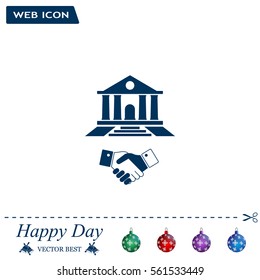 Banking agreement vector icon