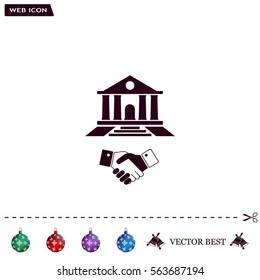 Banking agreement vector icon