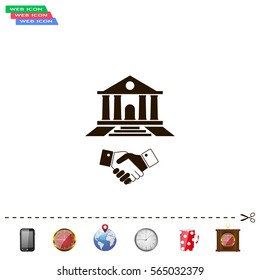 Banking agreement vector icon