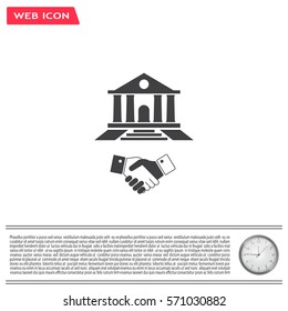 Banking agreement vector icon