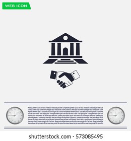 Banking agreement vector icon