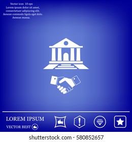 Banking agreement vector icon