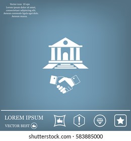 Banking agreement vector icon