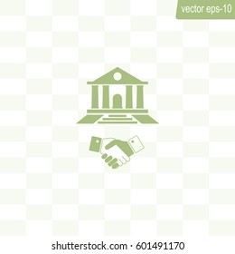 Banking agreement vector icon