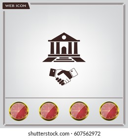 Banking agreement vector icon