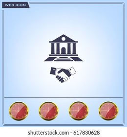 Banking agreement vector icon