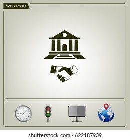 Banking agreement vector icon