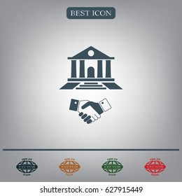 Banking agreement vector icon