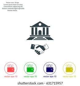 Banking agreement vector icon