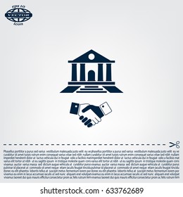 Banking agreement vector icon