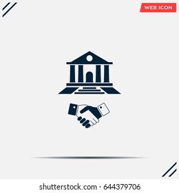 Banking agreement vector icon