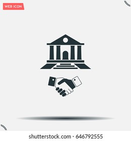 Banking agreement vector icon