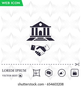 Banking agreement vector icon