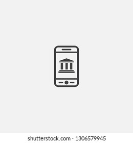 banking app base icon. Simple sign illustration. banking app symbol design. Can be used for web, print and mobile