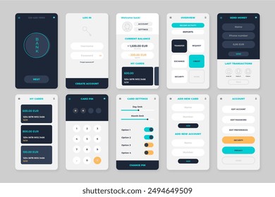 Banking App-Interface Vektorgrafik Design in eps 10