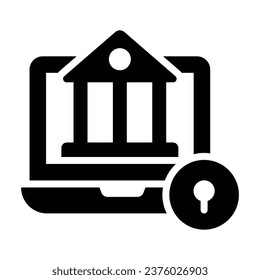 Banking app with lock, secure banking, financial security, security concept