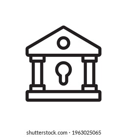 Banking App Login Vector Outline Icon. Banking and Finance Symbol EPS 10 FIle