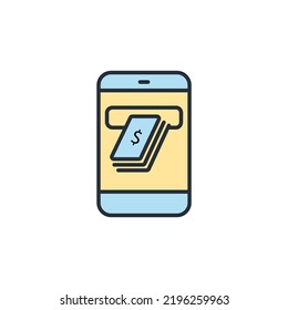 símbolos de iconos de aplicaciones bancarias elementos vectores para web infográfica