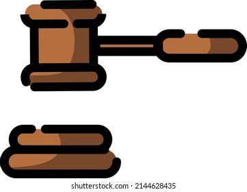 Banking auction, illustration, vector on a white background.