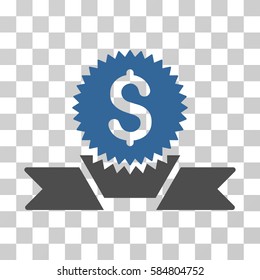 Banking Award icon. Vector illustration style is flat iconic bicolor symbol, cobalt and gray colors, transparent background. Designed for web and software interfaces.