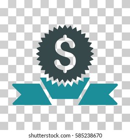 Banking Award icon. Vector illustration style is flat iconic bicolor symbol, soft blue colors, transparent background. Designed for web and software interfaces.