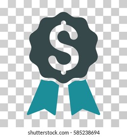 Banking Award icon. Vector illustration style is flat iconic bicolor symbol, soft blue colors, transparent background. Designed for web and software interfaces.
