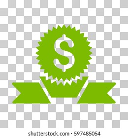 Banking Award icon. Vector illustration style is flat iconic symbol, eco green color, transparent background. Designed for web and software interfaces.