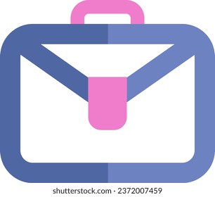 Bolsa bancaria, ilustración o icono, vector sobre fondo blanco.