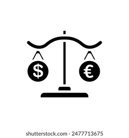 Ilustración vectorial de iconos rellenos de saldo bancario