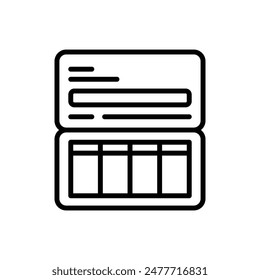 Banking Bank Account Outline Icon Vector Illustration