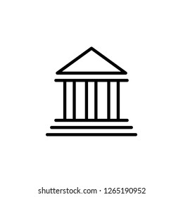 banking bank building line simple icon