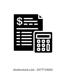 Banking Budget Filled Icon Vector Illustration